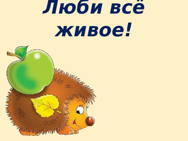 Люби всё живое! 