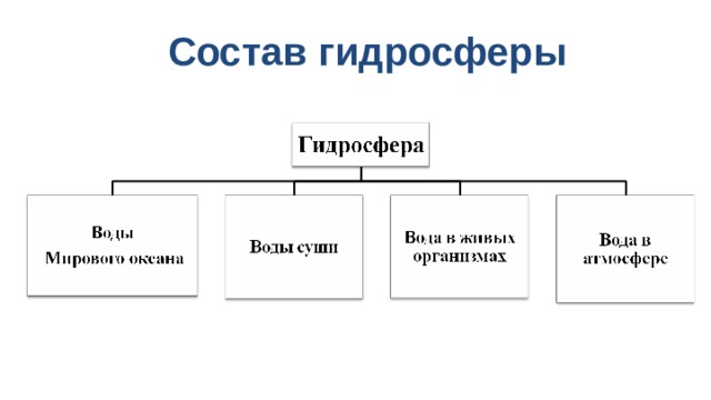 Состав гидросферы 