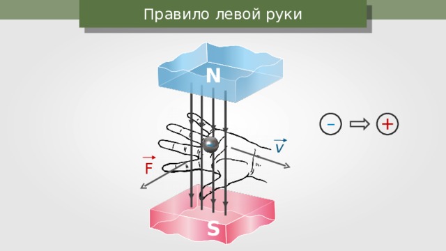 Правило левой руки N – + – v  F  S 