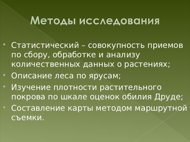 Карта исследования лесов