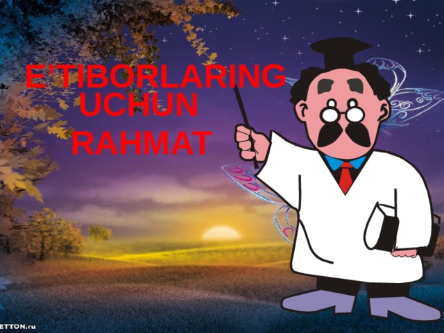 Etiborlaring E’tiborlaring uchun uchun rahmat rahmat 