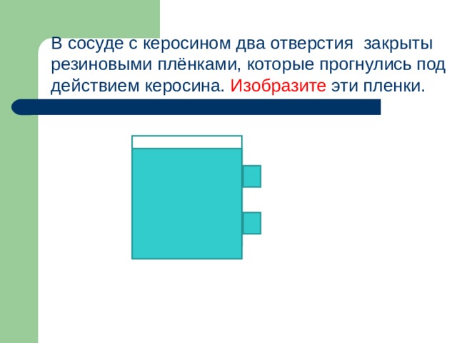 В сосуде три жидкости вода растворитель и керосин нарисуйте порядок расположения этих жидкостей