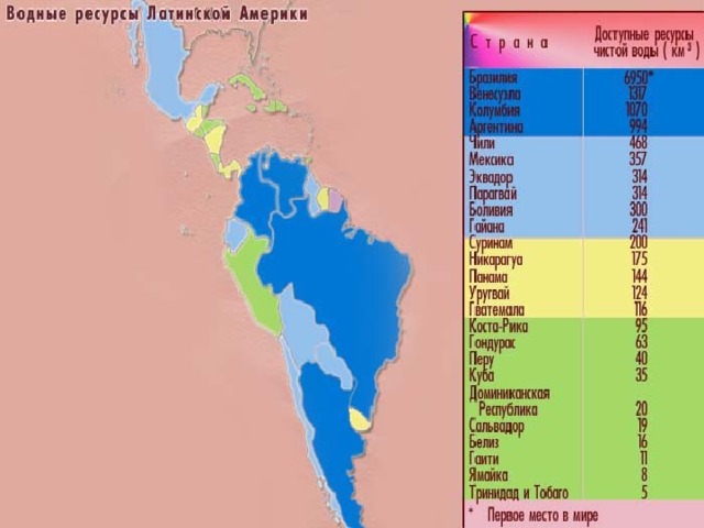 Водные ресурсы сша карта