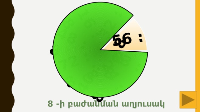32 : 8 56 : 8 63 : 8 24 : 8 40 : 8 72 : 8 48 : 8 16 : 8 8 -ի բաժանման աղյուսակ 