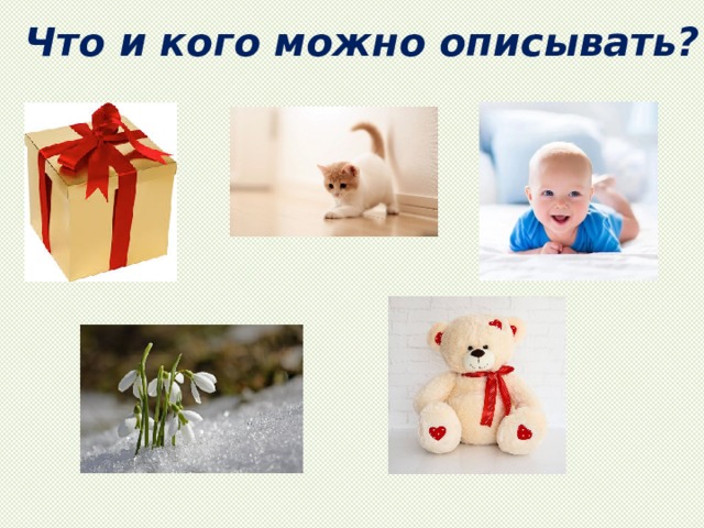 Что и кого можно описывать? 