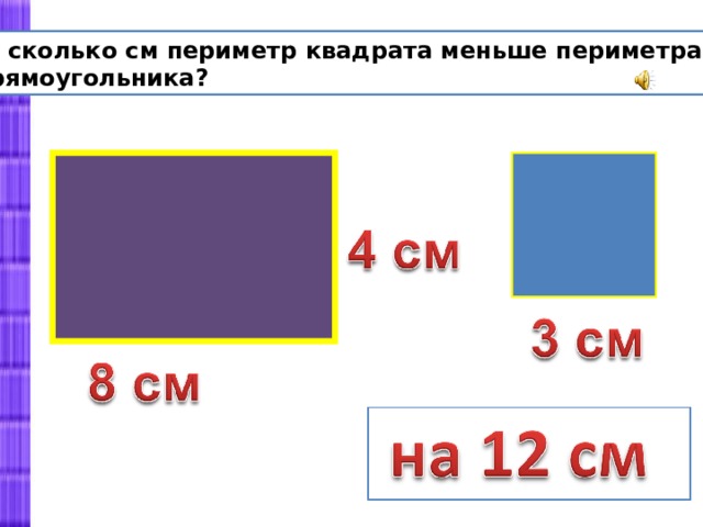 Периметр квадрата 12 см. Периметр квадрата меньше периметра прямоугольника. Квадрат сколько на сколько см. Квадрат периметр 72 см. Сколько см квадрат маленький.