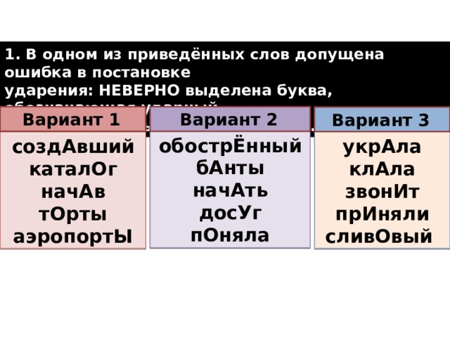 Укажите схему в которой допущена ошибка