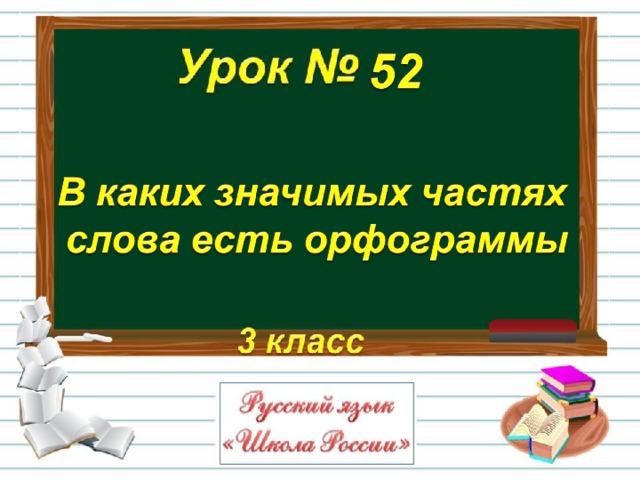 Значимые части слова 3 класс