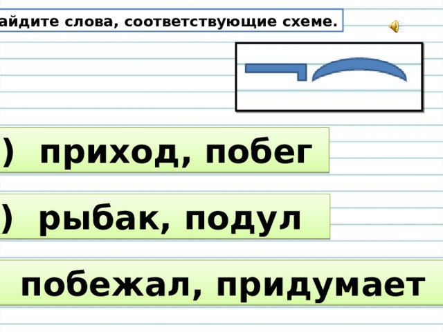 Какое слово не соответствует схеме