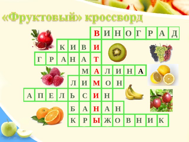  В  И Н О Г Р А Д  К И В И  Г Р А Н А  Т  М  А  Л И Н А  Л И М  О Н   А П Е Л Ь С И  Н Б А  Н  А Н К Р  Ы  Ж О В Н И К 