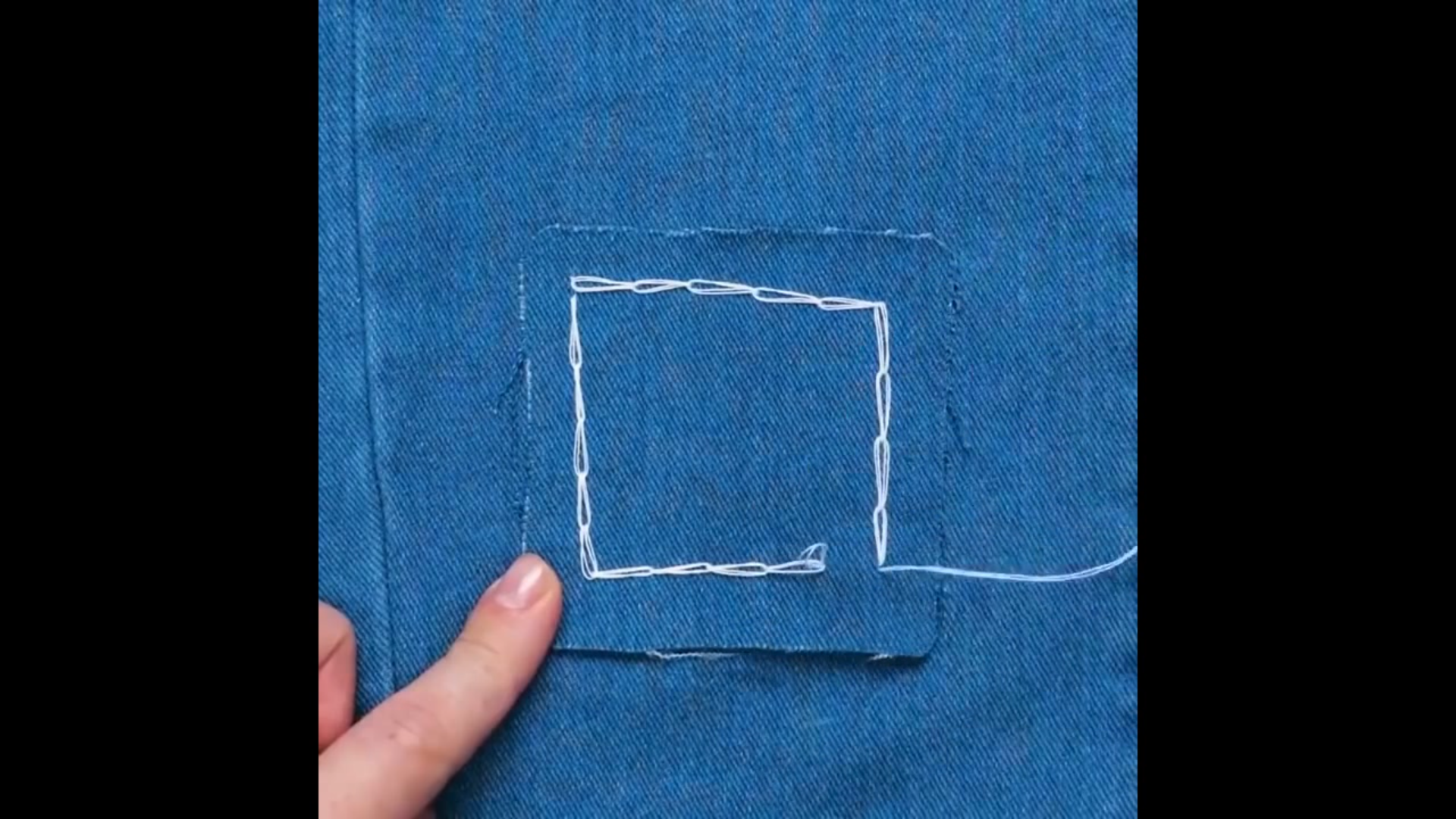 Невидимый шов для сшивания ткани