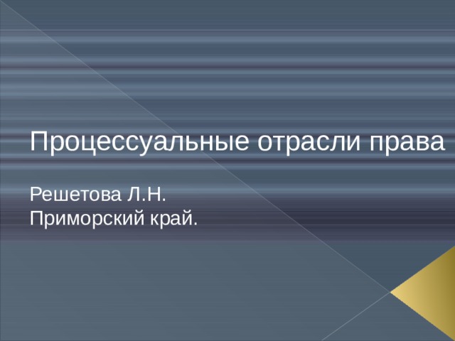 Процессуальные отрасли права 10 класс презентация