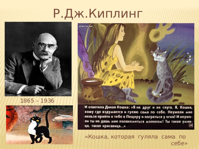 Р.Дж.Киплинг 1865 – 1936 «Кошка, которая гуляла сама по себе» 