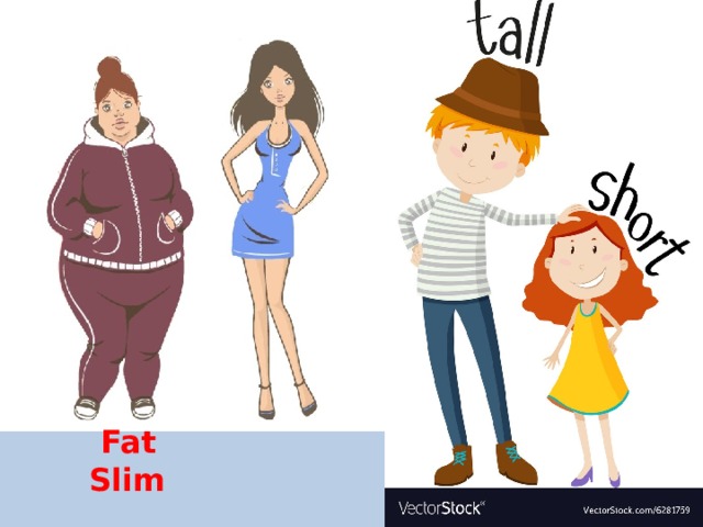 Tall short fat thin. Slim fat. Fat Slim thin. Slim and fat рисунок.