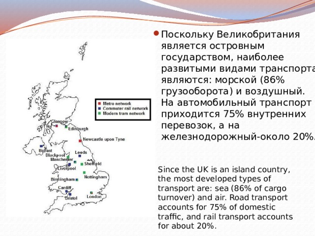 Транспорт великобритании проект