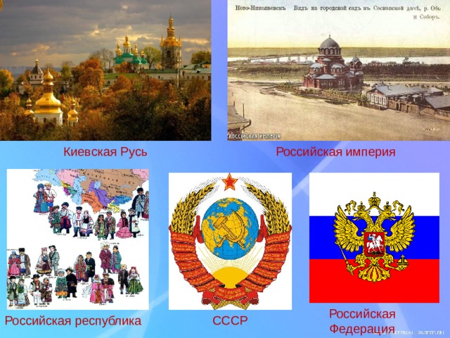 Киевская Русь Российская империя Российская Федерация Российская республика СССР 