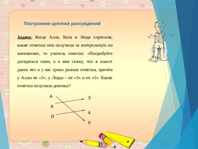 Схема рассуждений к задаче 3 класс