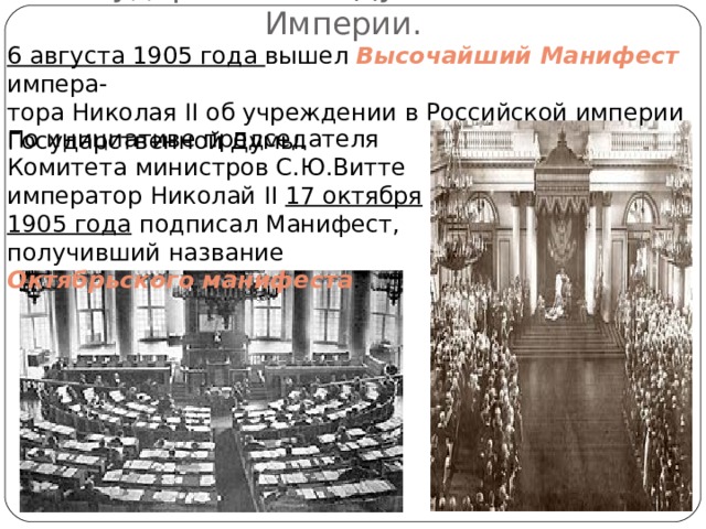 Манифест 6 августа 1905 года.