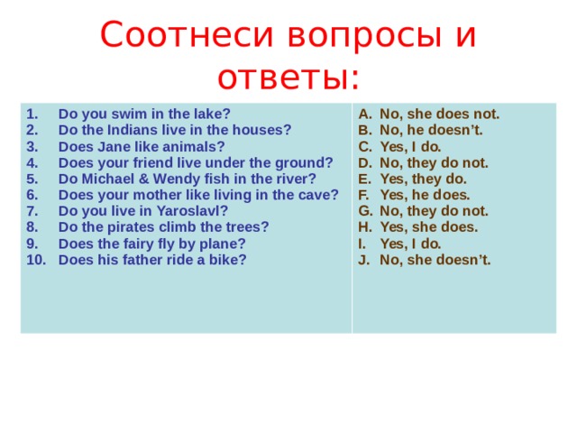 Does ответ