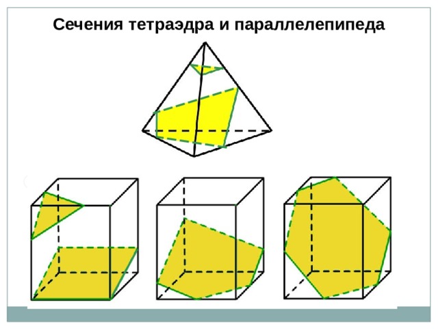 Сечения тетраэдра и параллелепипеда 11 