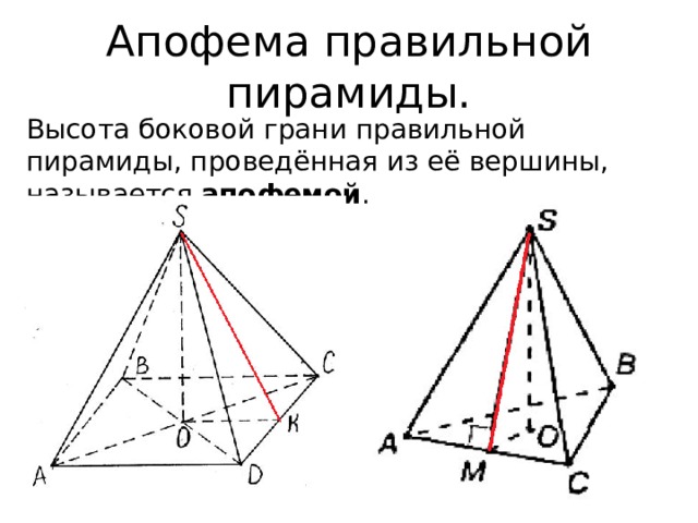Апофема правильной треугольной пирамиды рисунок - 96 фото