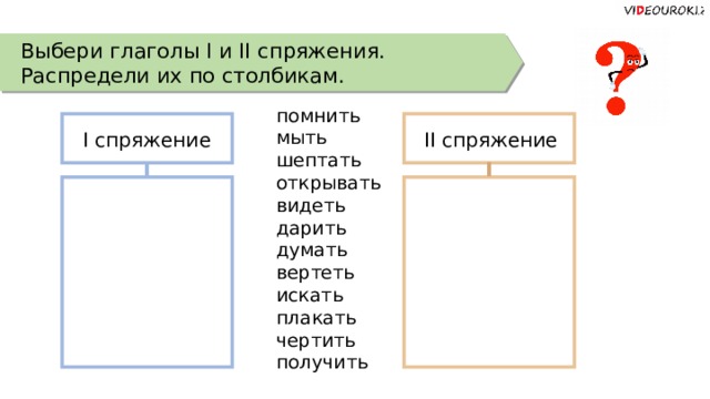 Выбор глаголы. Выбери глаголы. Распредели глаголы по столбикам. Распределить глаголы по спряжениям. Глаголы в столбиках по спряжению.