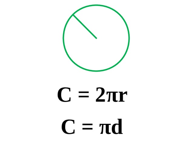 C = 2 π r C = π d 