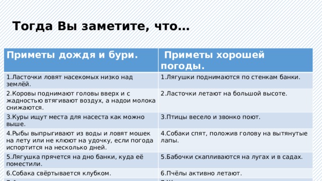 Десять примет. Приметы хорошей и плохой погоды. Интересные приметы на погоду. Преты о хорошей погоде. Народные приметы хорошей погоды.