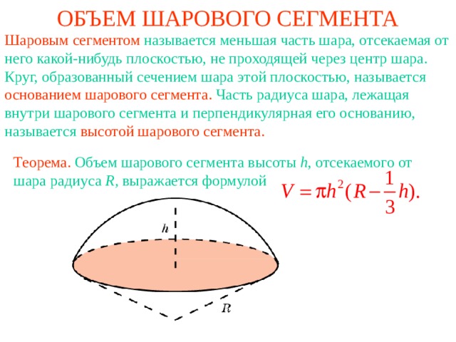 Сферический сегмент зонта