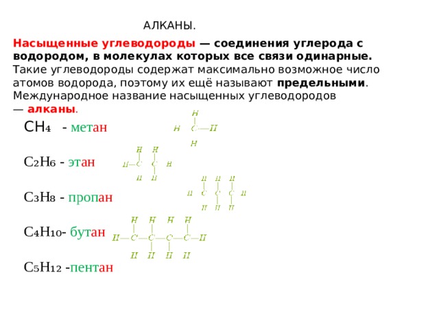 Вещества содержащие углеводороды