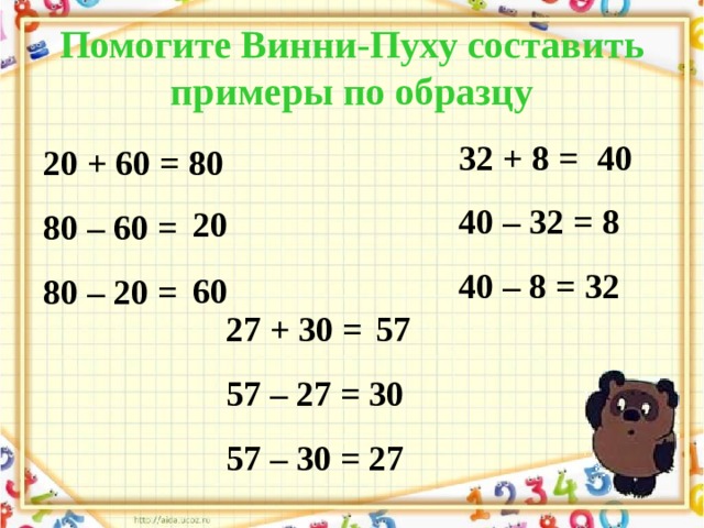 Презентация задачи и примеры по математике Презентация. Урок математики . Тема : "Деление"