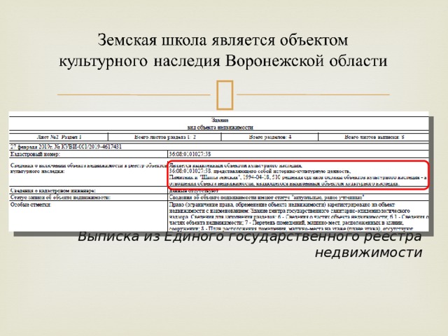 Выписка из Единого государственного реестра недвижимости  