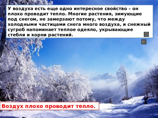 Безвоздушное пространство между стенками почти не проводит тепло