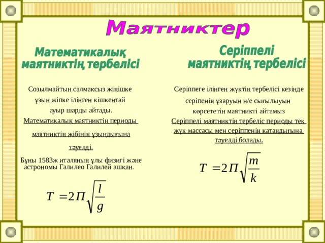 Математикалық маятник периоды