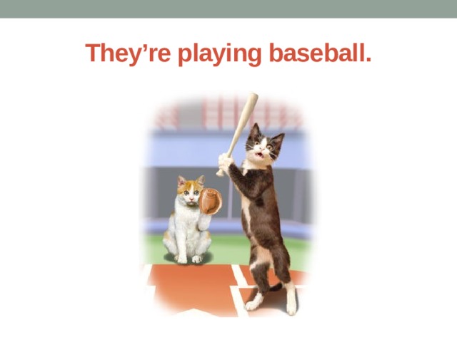 They’re playing baseball. 