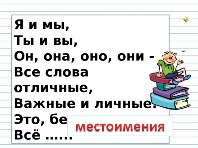 Изменение личных местоимений по родам 3 класс презентация школа россии