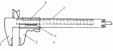 Напишите название частей штангенциркуля обозначенных на рисунке цифрами