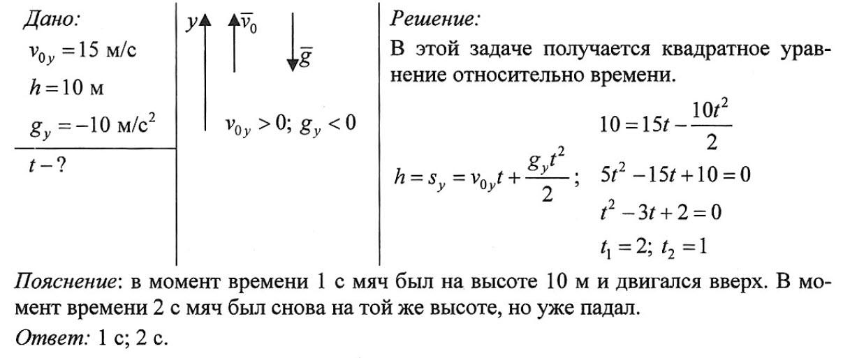 Камень брошен вертикально вверх со скоростью 10 м с на какой высоте рисунок