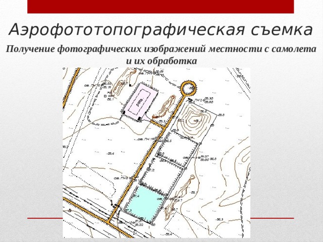 Аэрофототопографическая съемка Получение фотографических изображений местности с самолета и их обработка 