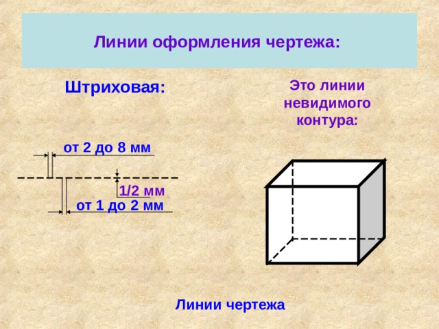 Для изображения невидимого контура применяется