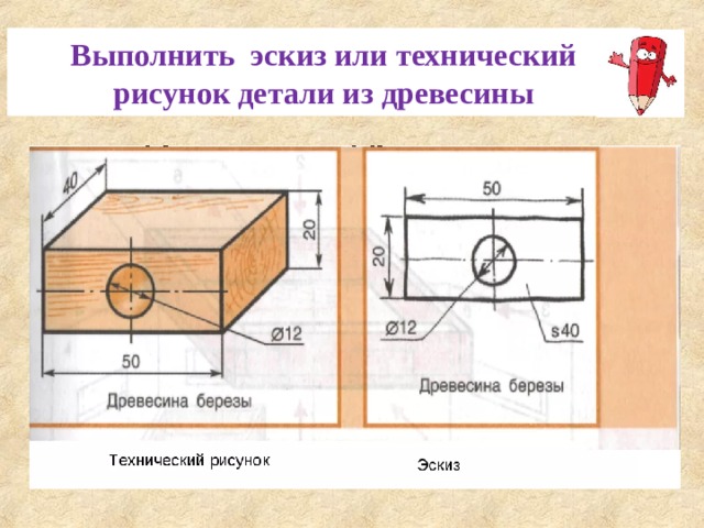 Согласно эскизу. Выполнить эскиз или технический рисунок детали из древесины.. Технический рисунок это в технологии. Технический рисунок 5 класс технология. Основы графической грамоты.