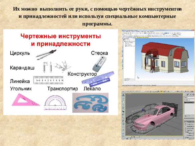 Условное изображение предмета по определенным правилам с помощью чертежных инструментов