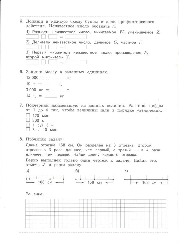 Диагностическая работа конец учебного года