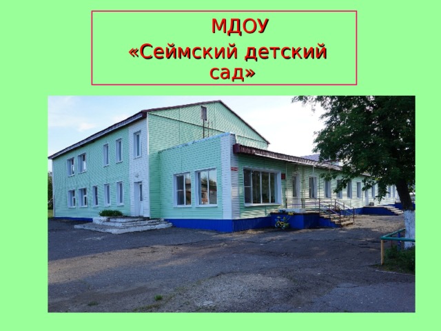  МДОУ  «Сеймский детский сад» 