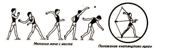 Техника метания мяча картинки
