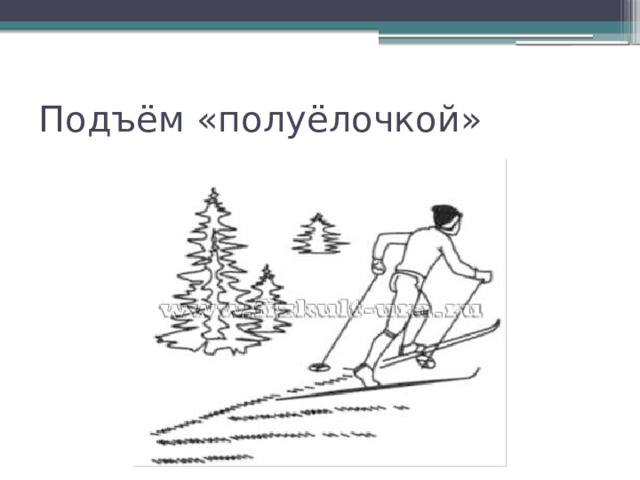 Рассмотри внимательно рисунки вспомни как называются эти техники спуска с горы на лыжах