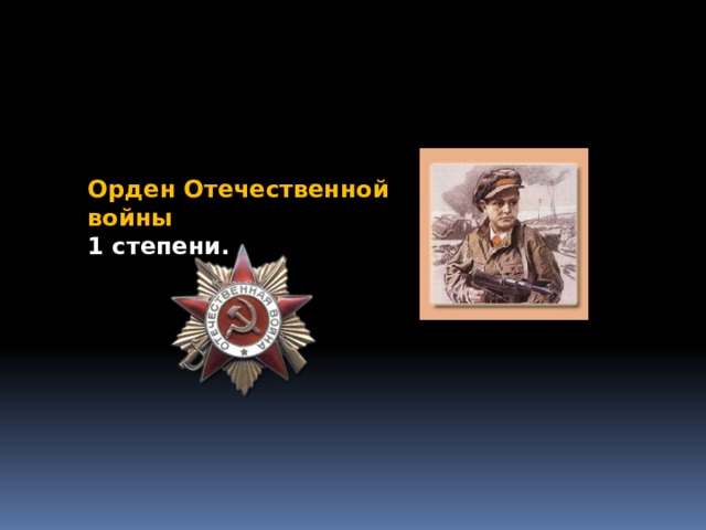 Орден Отечественной войны 1 степени. 