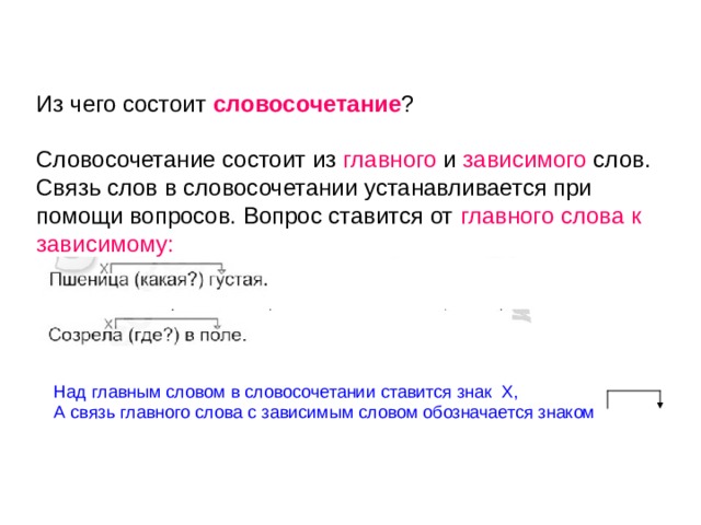 Словосочетание может состоять из одного слова