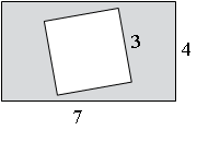 Из квадрата вырезали прямоугольник см рисунок найдите площадь получившейся фигуры 4 2 и 7