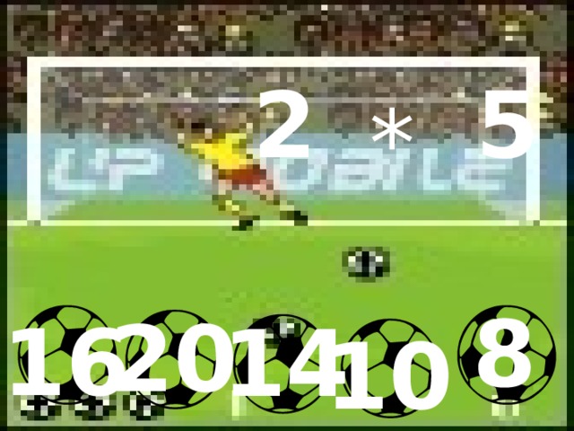 2 5 * 8 20 16 14 10 